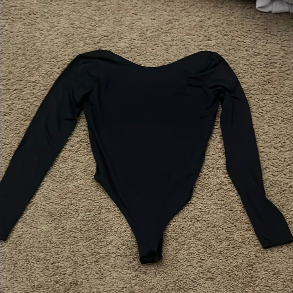 Zara Black Long Sleeve Bodysuit